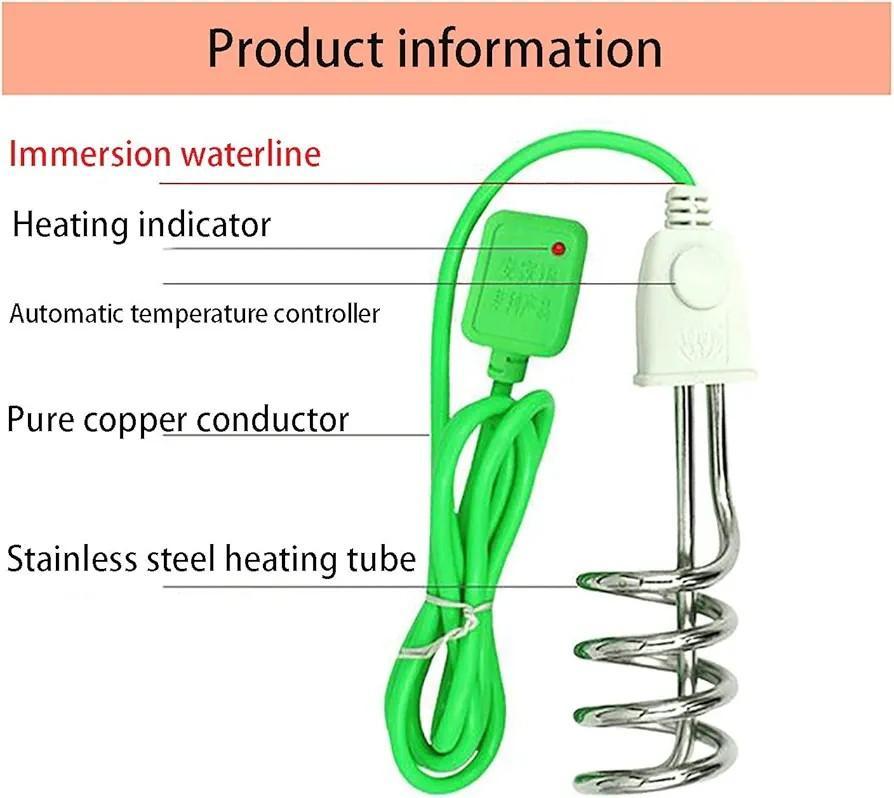 1500W/1200W Electric Immersion Rod - Efficient Water Heating Solution